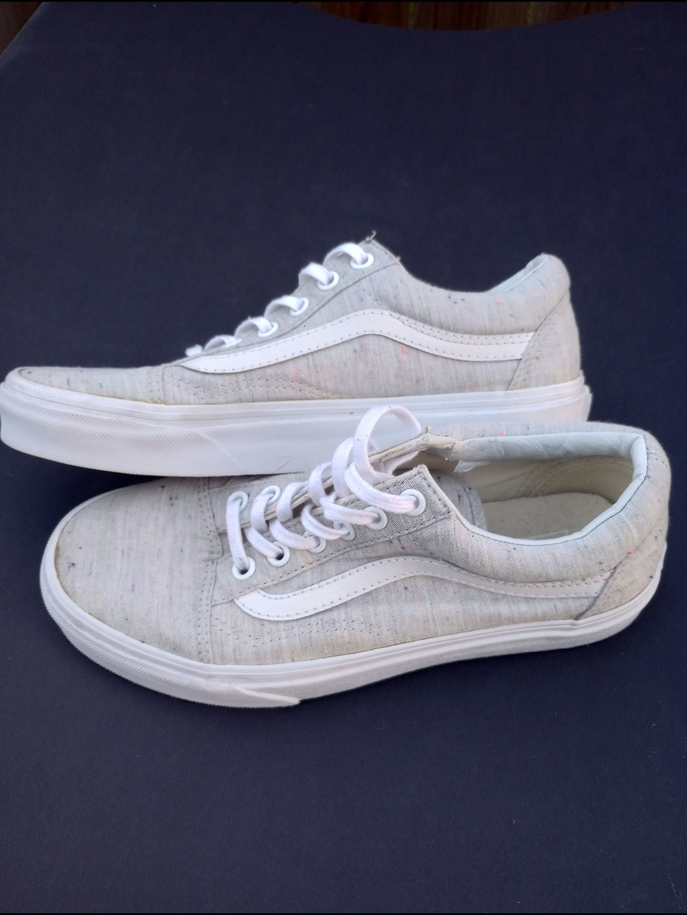 Vans Women's Old Skool Speckle Jersey Grey Colorway Sneakers. Size 7.5